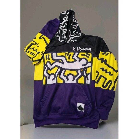 Members Only x Keith Haring Collab Size S Crowd Surfing Art Hoodie - Picture 1 of 6